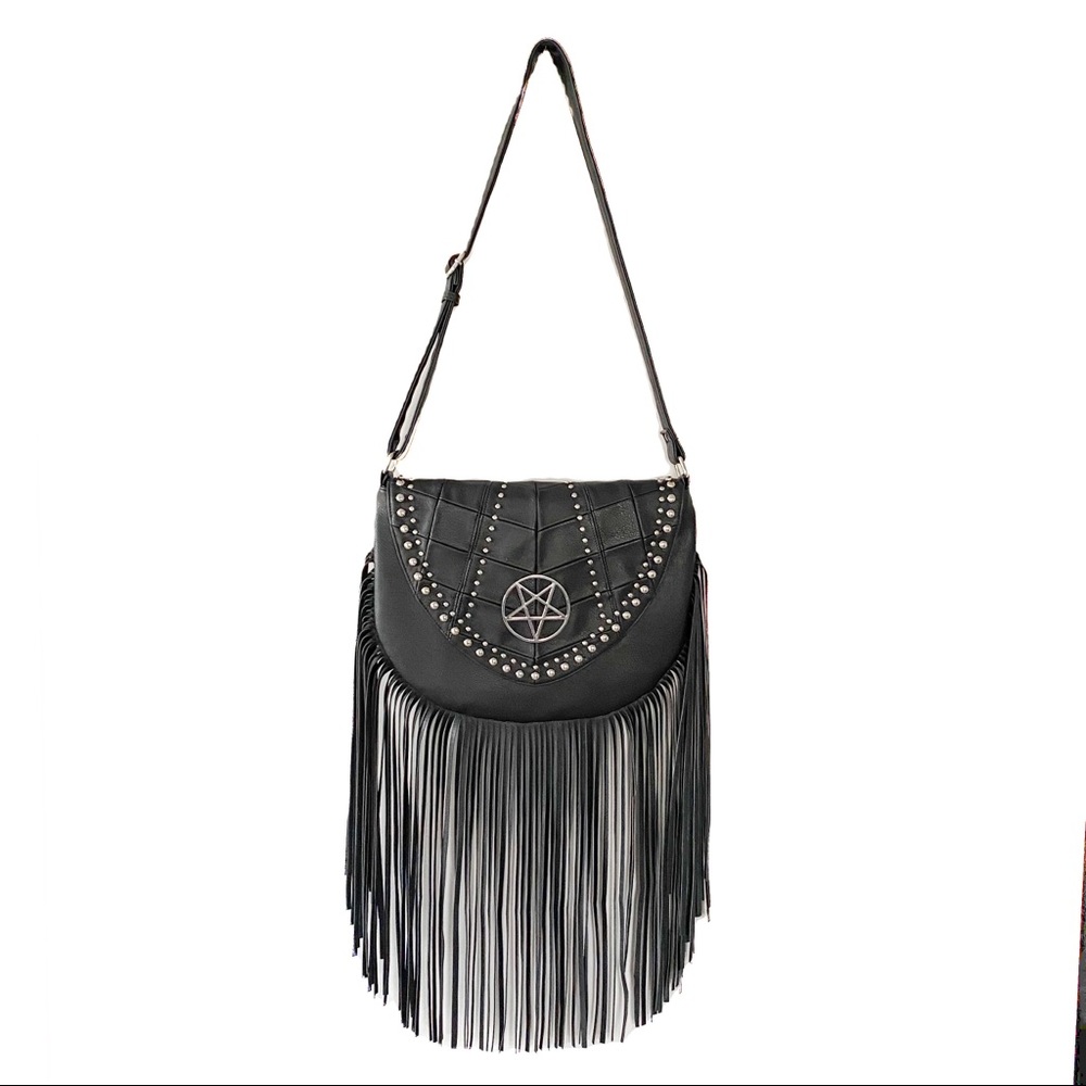 Killstar Pentagram Fringe Oversized Purse